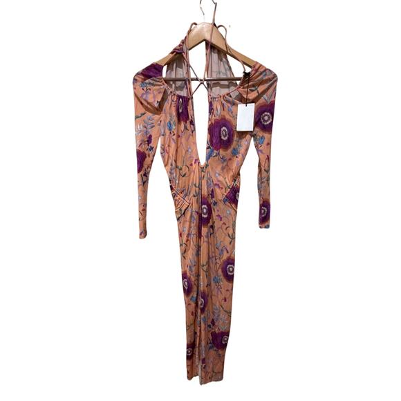 Isabel Marant Jadessi Floral Cutout Jersey Midi Dress Size 2 New with Tags - Picture 9 of 12